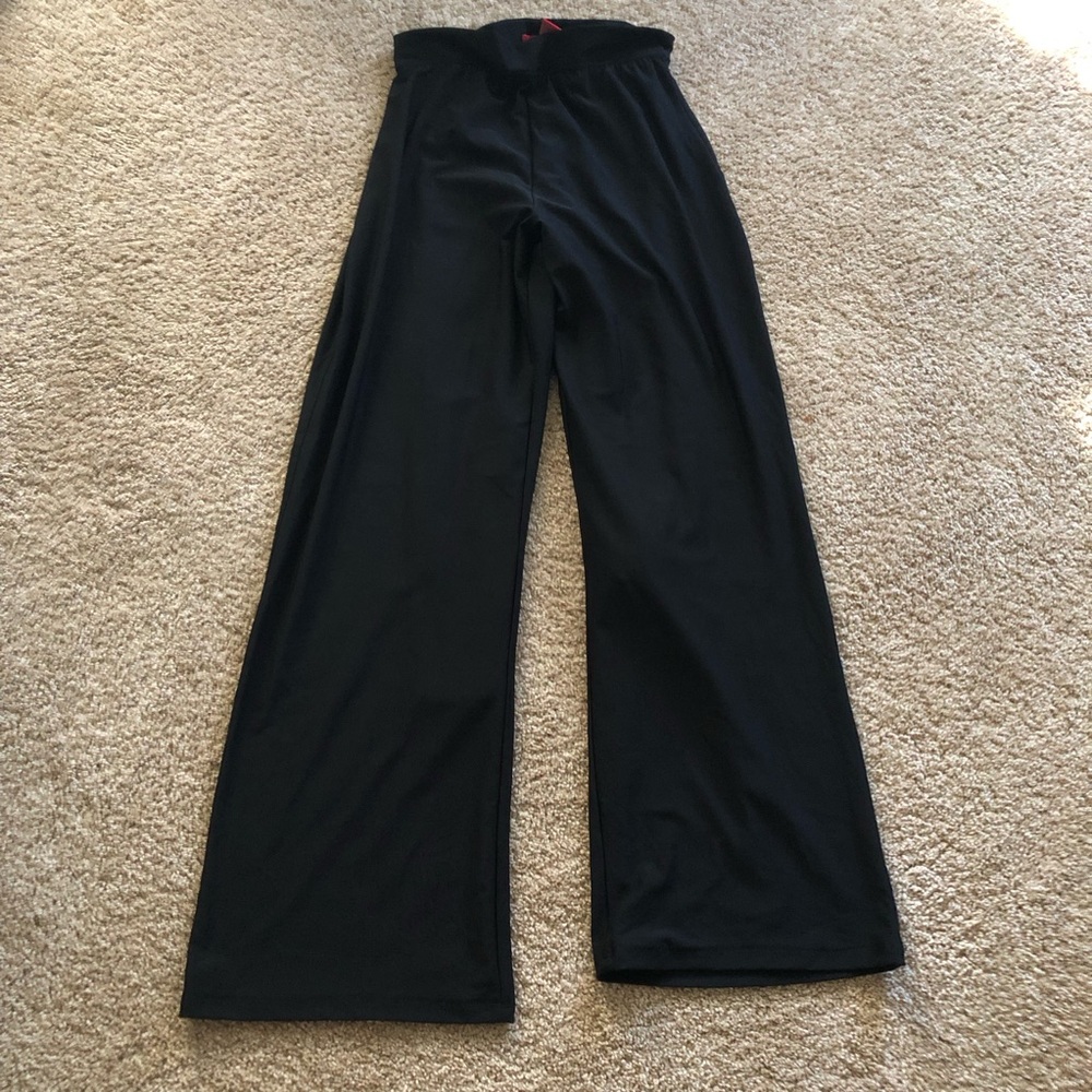 Spanx Black Bootcut/Flare Sweatpant Leggings Large wide leg